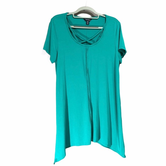 ☘️Terre Blue aqua blue top size M - Picture 1 of 5